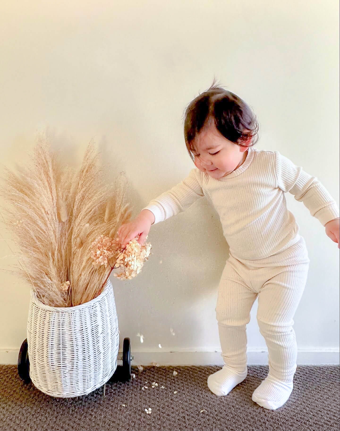 Organic Cotton Ribbed Lounge Set | Marshmallow Pink