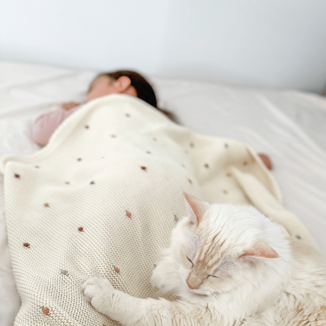 Organic Cotton Heirloom Baby Blanket | Polka Dot Dreams