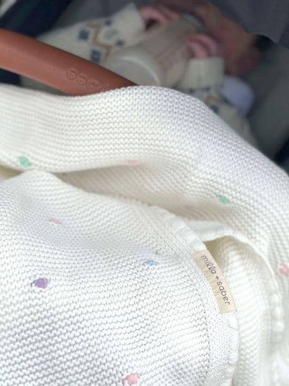 Organic Cotton Heirloom Baby Blanket | Confetti