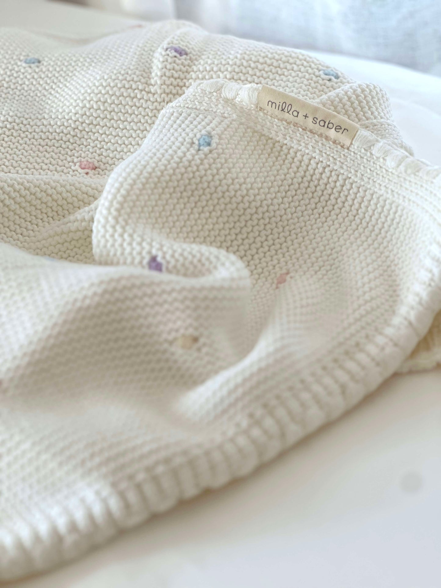 Organic Cotton Heirloom Baby Blanket | Confetti